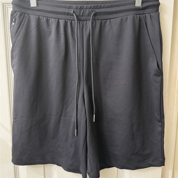 Black Athletic Shorts with Elastic Waistband - Picture 1 of 6